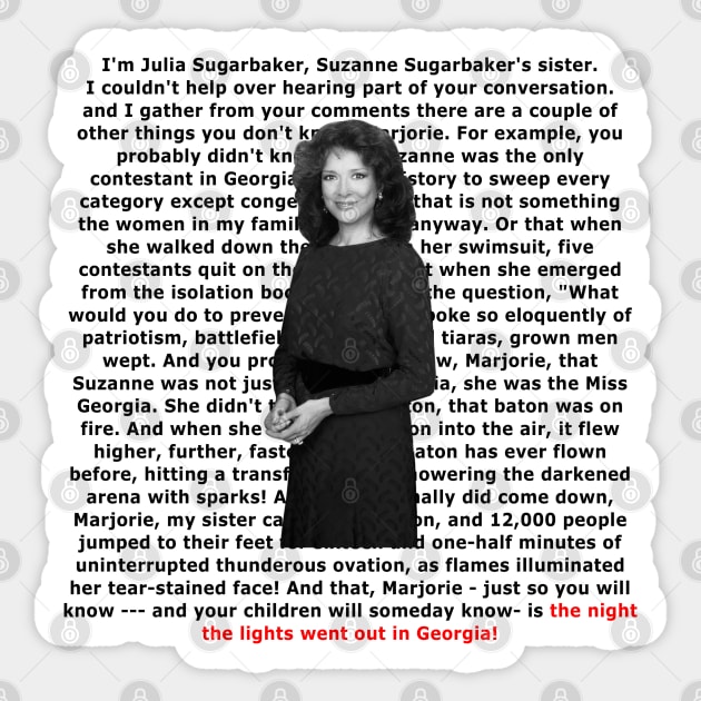 julia sugarbaker rant Sticker by aluap1006